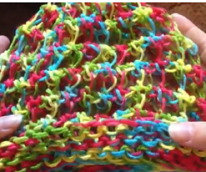 Loom Knit Three Step Stitch