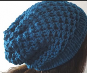 Loom Knitted Slouchy Hat