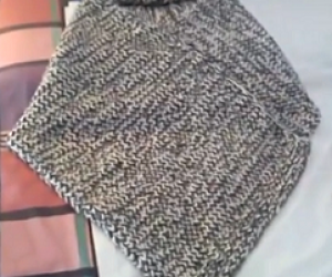 How to loom knit a poncho