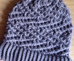 Loom Knit A Zigzag Beanie Hat